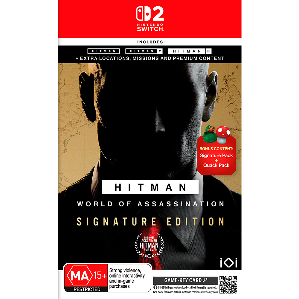 NINTENDO SWITCH 2 HITMAN WORLD OF ASSASINATON GAME CD thumbnail 2