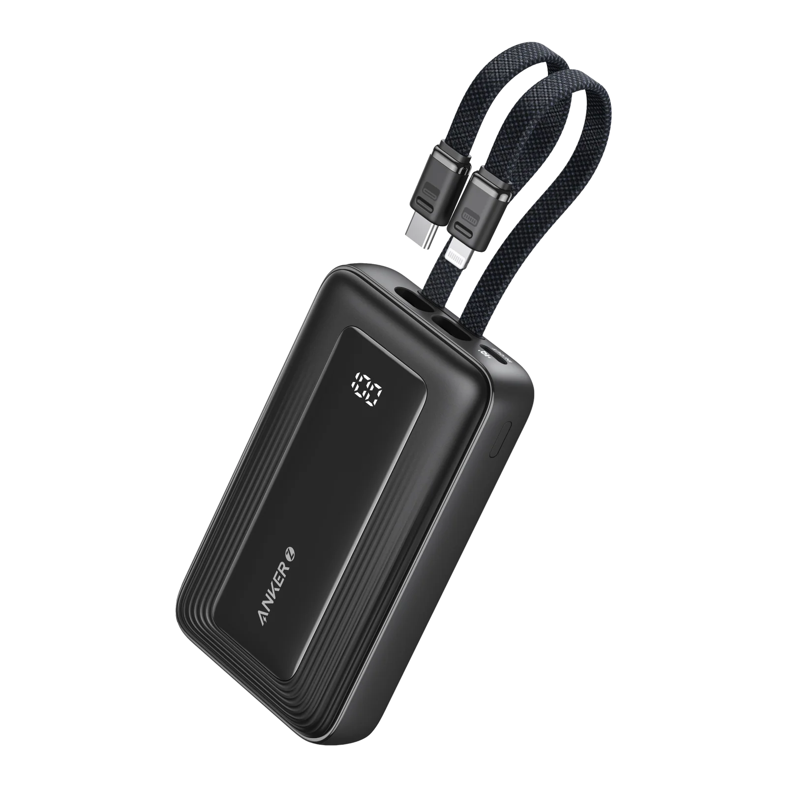 ANKER ZOLO POWER BANK 10K 35W BUILT IN DUAL USB C CABLES BLACK A1680H12 thumbnail 2