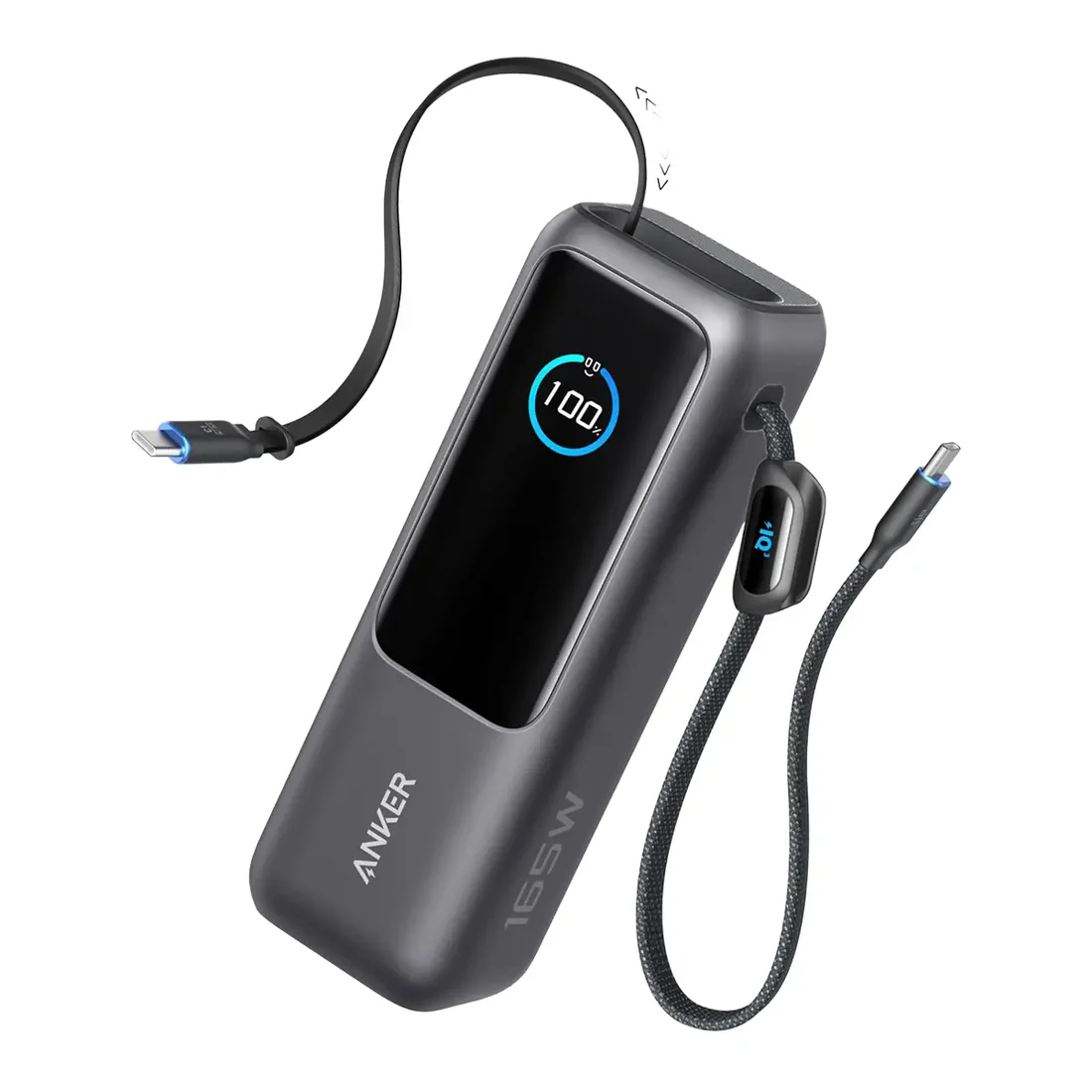ANKER 2 PORT 165W 25000MAH ULTRA-FAST CHARGING POWER BANK WITH TYPE-C CABLE BLACK A1695H11 thumbnail 2