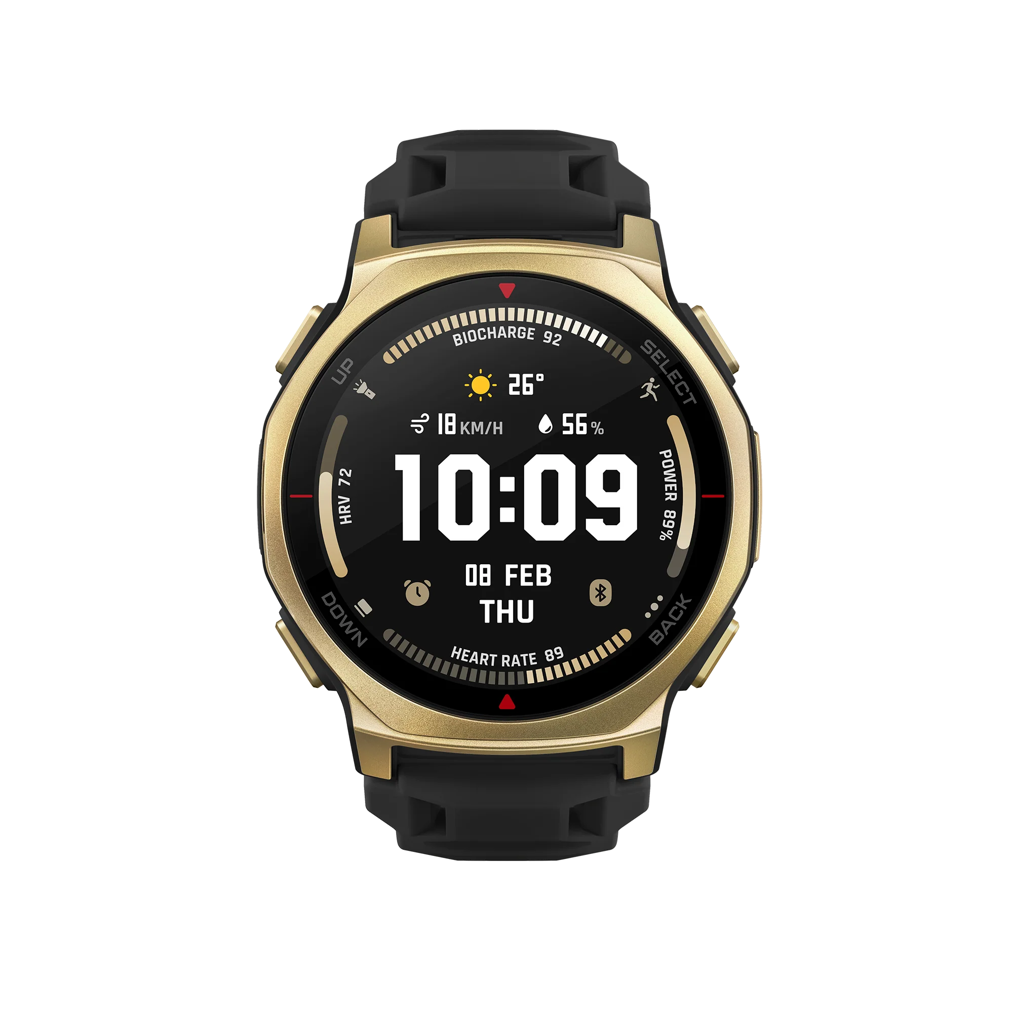 AMAZFIT T-REX 3 PRO 44MM SMART WATCH BLACK GOLD A2549 thumbnail 2