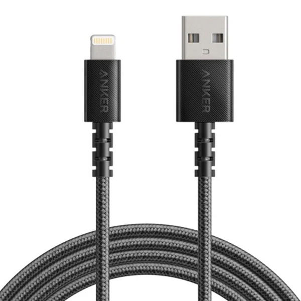 ANKER POWERLINE SELECT+USB CABLE WITH LIGHTNING CONNECTOR 6FT BLACK A8013H12 thumbnail 2