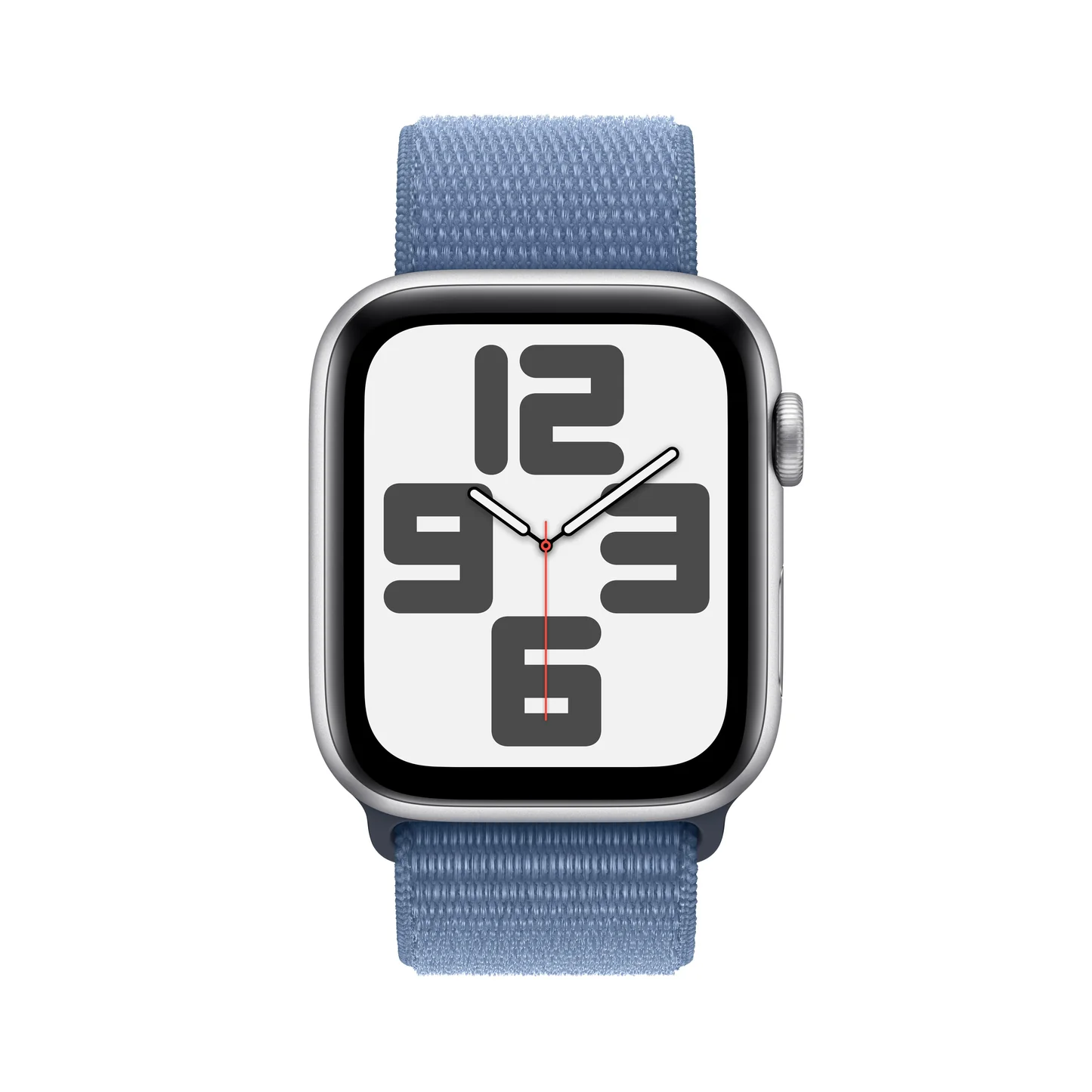 APPLE WATCH SE (2ND GENERATION) GPS 44MM SILVER ALUMINUM CASE WITH WINTER BLUE SPORT LOOP BAND MREF3 thumbnail 2