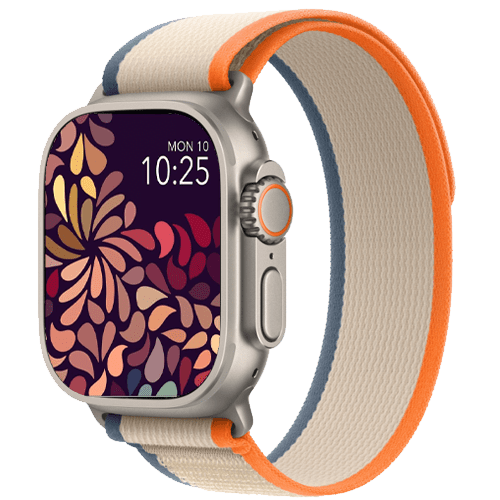 APPLE WATCH ULTRA 2 49MM GPS + CELLULAR TITANIUM CASE WITH ORANGE BEIGE TRIAL LOOP S/M MRF13 thumbnail 2