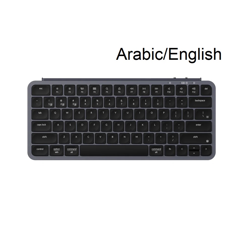 KEYCHRON B1 PRO ULTRA SLIM 2.4G WIRELESS KEYBOARD SPACE GREY ARABIC B1P-K1-AR thumbnail 2