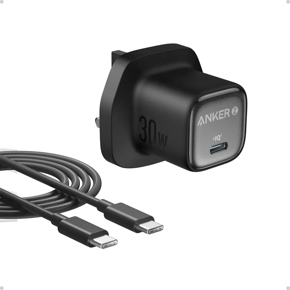 ANKER ZOLO CHARGER 30W PD 3.0 WITH 3FT USB C TO USB C CABLE BLACK B2698K11 thumbnail 2