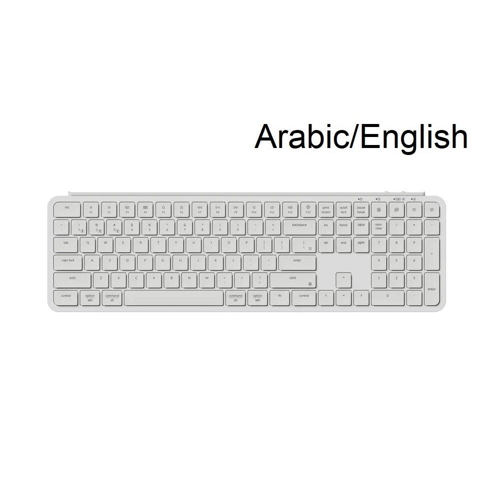 KEYCHRON B6 PRO ULTRA SLIM 2.4G WIRELESS KEYBOARD IVORY WHITE ARABIC B6P-K8-AR thumbnail 2