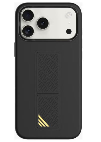 LEVELO IPHONE 17 PRO MORPHIX SILICONE CASE WOTH LEATHER GRIP BLACK LVLMRPS17PBK thumbnail 2