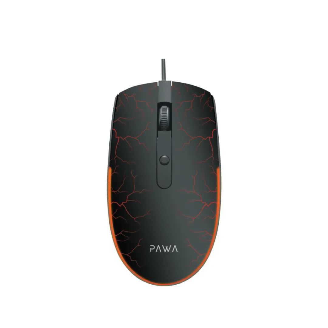 PAWA WIRED GAMING MOUSE WITH 1600DPI BLACK PW-MWGMRGB7-BK thumbnail 2