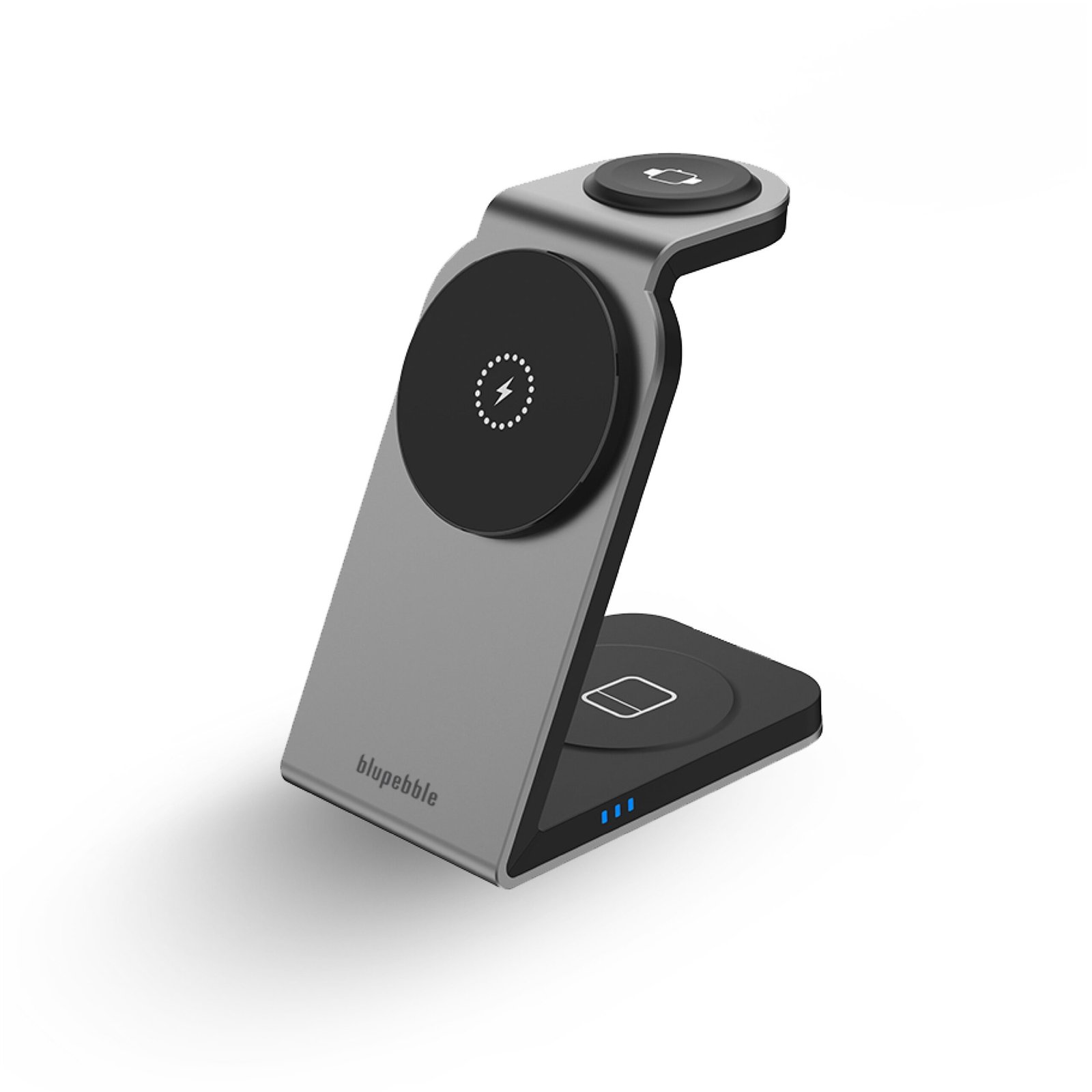 BLUPEBBLE 3 IN 1 WIRELESS MAGSAFE CHARGING STAND BP-3IN1V1-SG thumbnail 2
