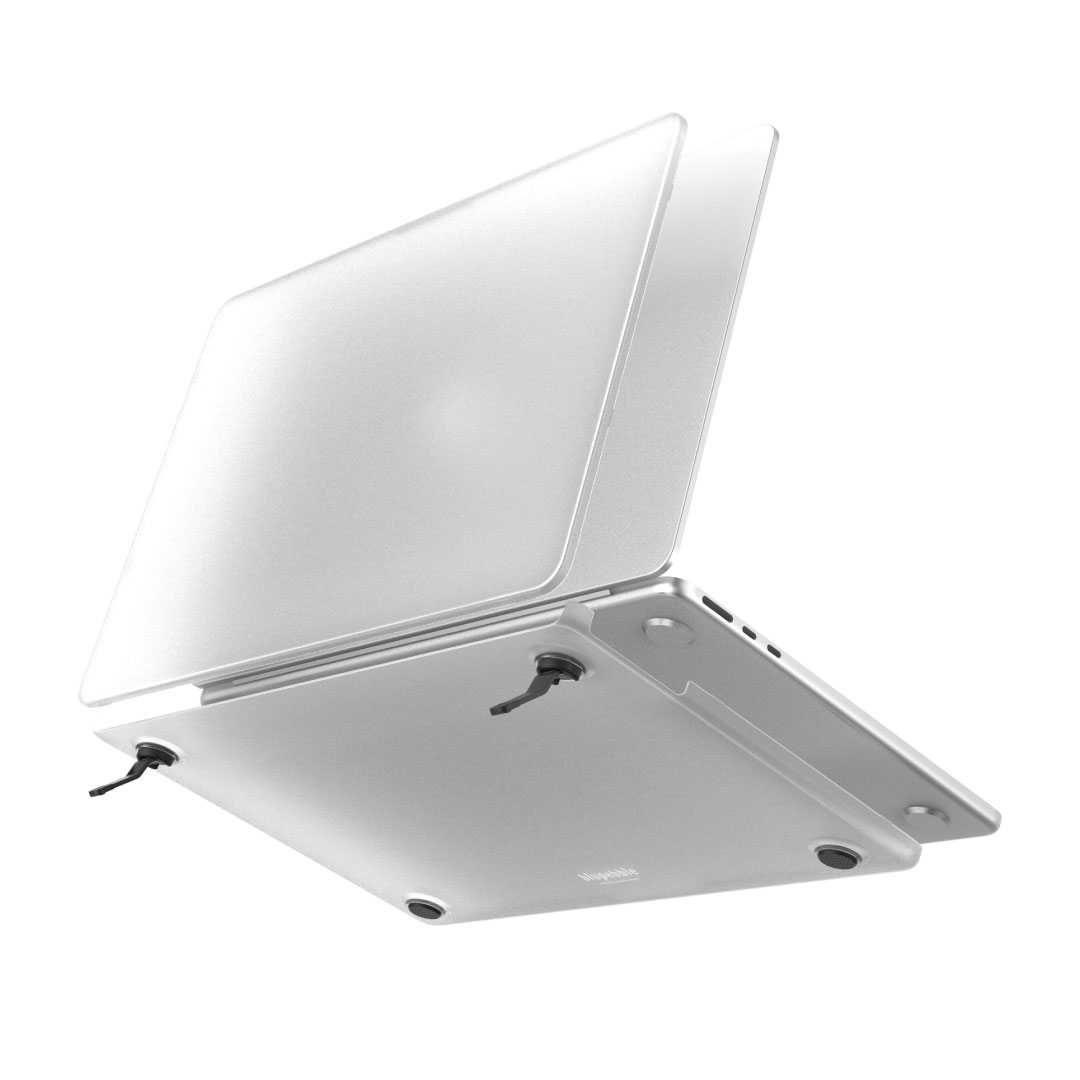 BLUPEBBLE MACBOOK PRO 14 INCH ARMOREDGE MACBOOK ULTRA SLIM HARD CASE CRYSTAL CLEAR BP-ARM14PRO-CL thumbnail 2