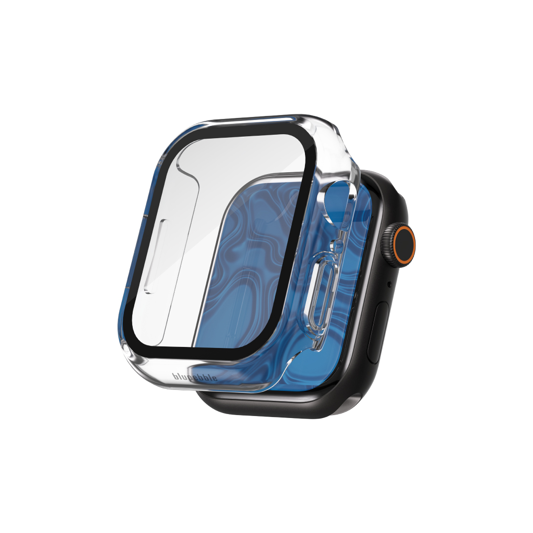BLUPEBBLE ROCK SHIELD SLIM ARMOUR WITH GLASS SHIELD APPLE WATCH 40/41MM CLEAR BP-ARMOURSP41-CL thumbnail 2