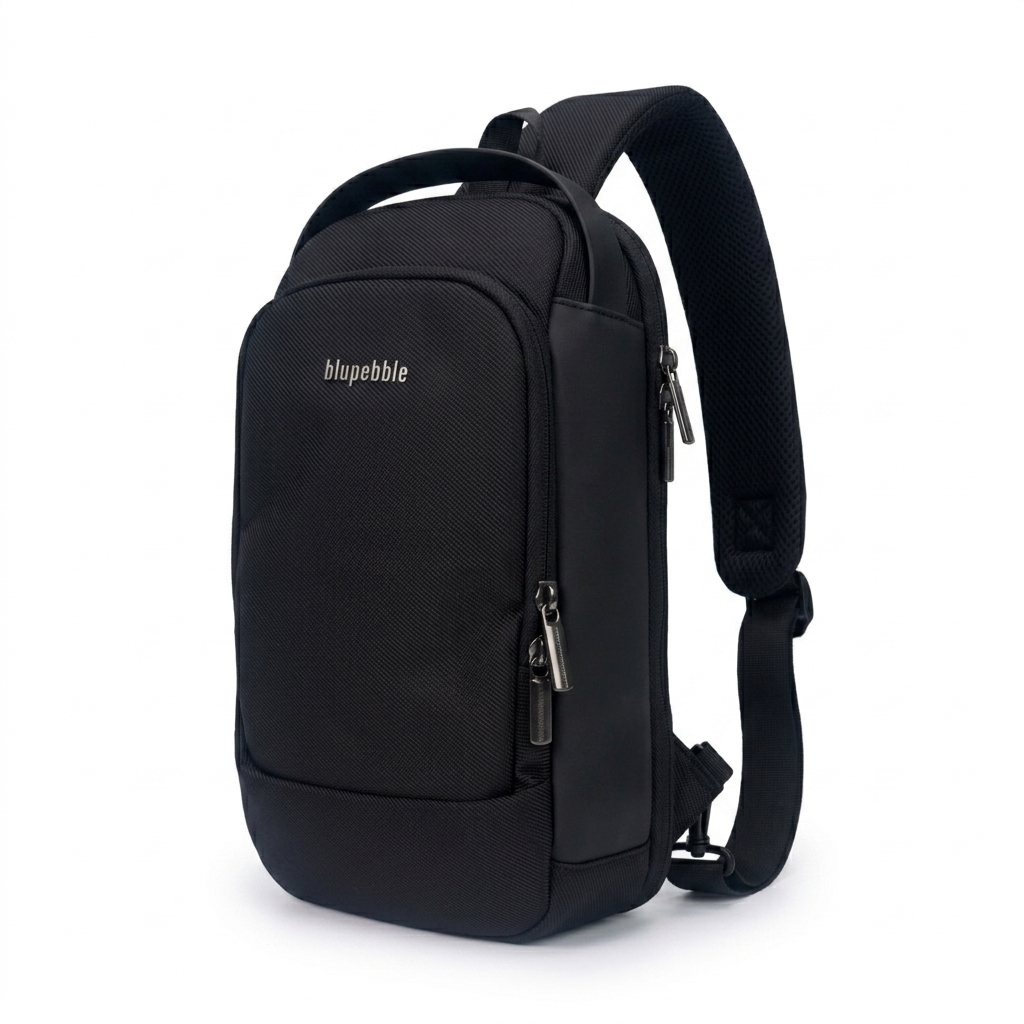 BLUPEBBLE ATLAS CHEST BAG BLACK BP-ATLAS-BK thumbnail 2