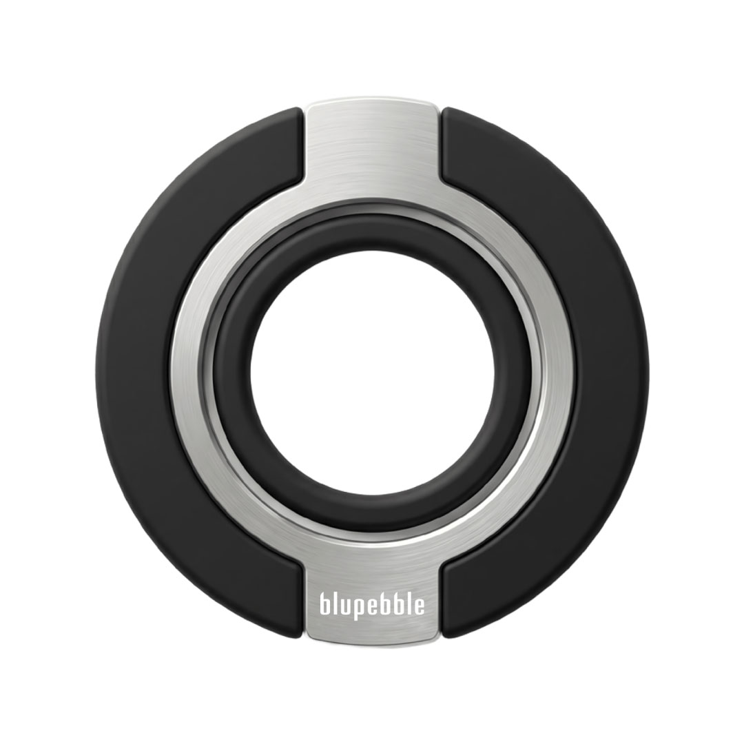 BLUPEBBLE MAG RING MAGSAFE MAGNETIC GRIP WITH ADJUSTABLE KICKSTAND BLACK BP-MGRING-BK thumbnail 2