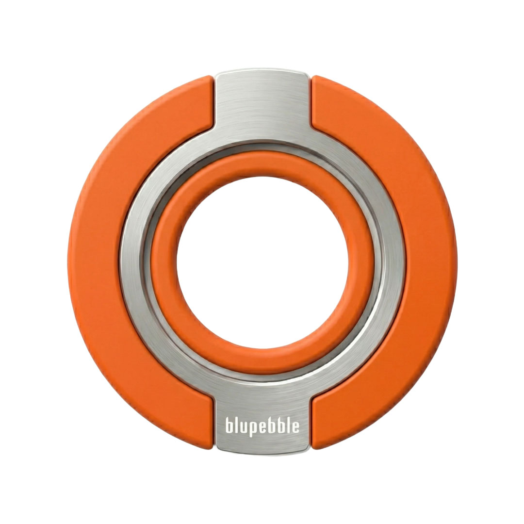 BLUPEBBLE MAG RING MAGSAFE MAGNETIC GRIP WITH ADJUSTABLE KICKSTAND ORANGE BP-MGRING-OR thumbnail 2