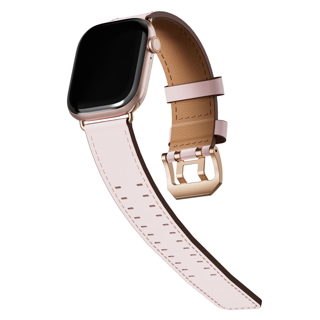BLUPEBBLE APPLE WATCH STRAP SERIES 11 ORLEN SERIES 42/41/38MM PINK BP-ORLENW-PK thumbnail 2