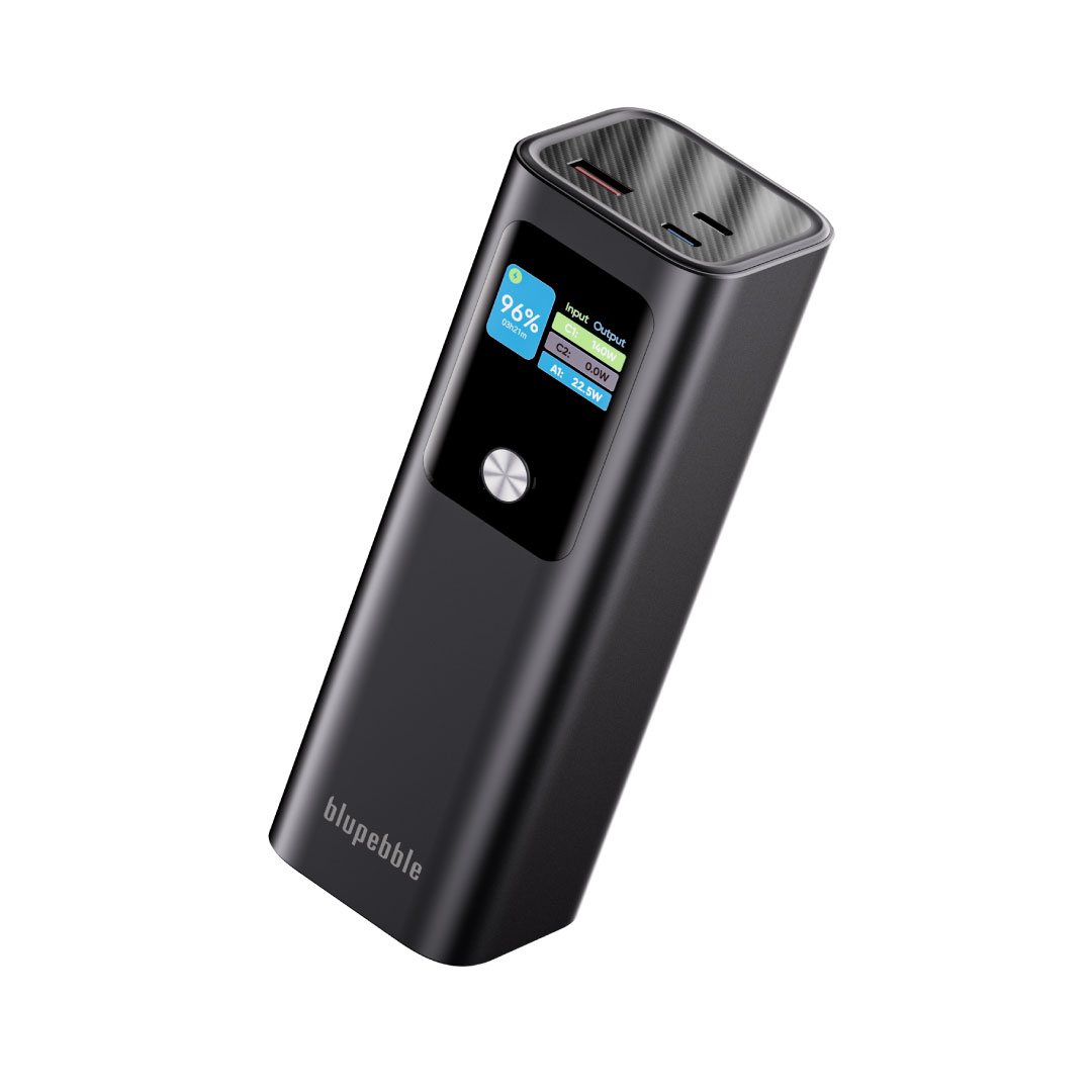 BLUPEBBLE MAXPOD 27000MAH 140W LED INDICATOR W FLASH LIGHT 2XUSB-C AND USB-A POWERBANK BP-PB140W-GY thumbnail 2