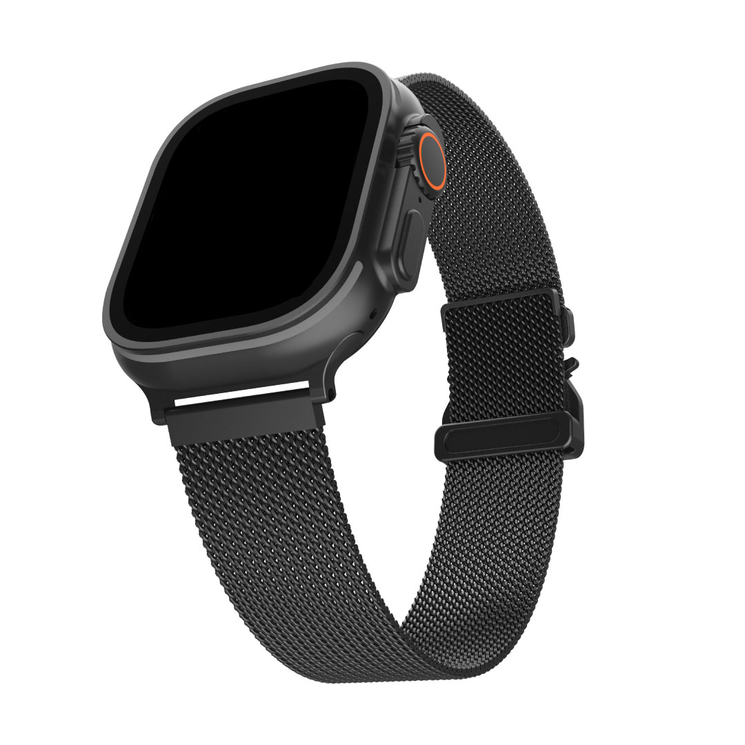 BLUPEBBLE APPLE WATCH ULTRA 3 & SERIES 11 STEELUX WATCH STRAP 4946454442MM BLACK BP-STEELUX-BK thumbnail 2