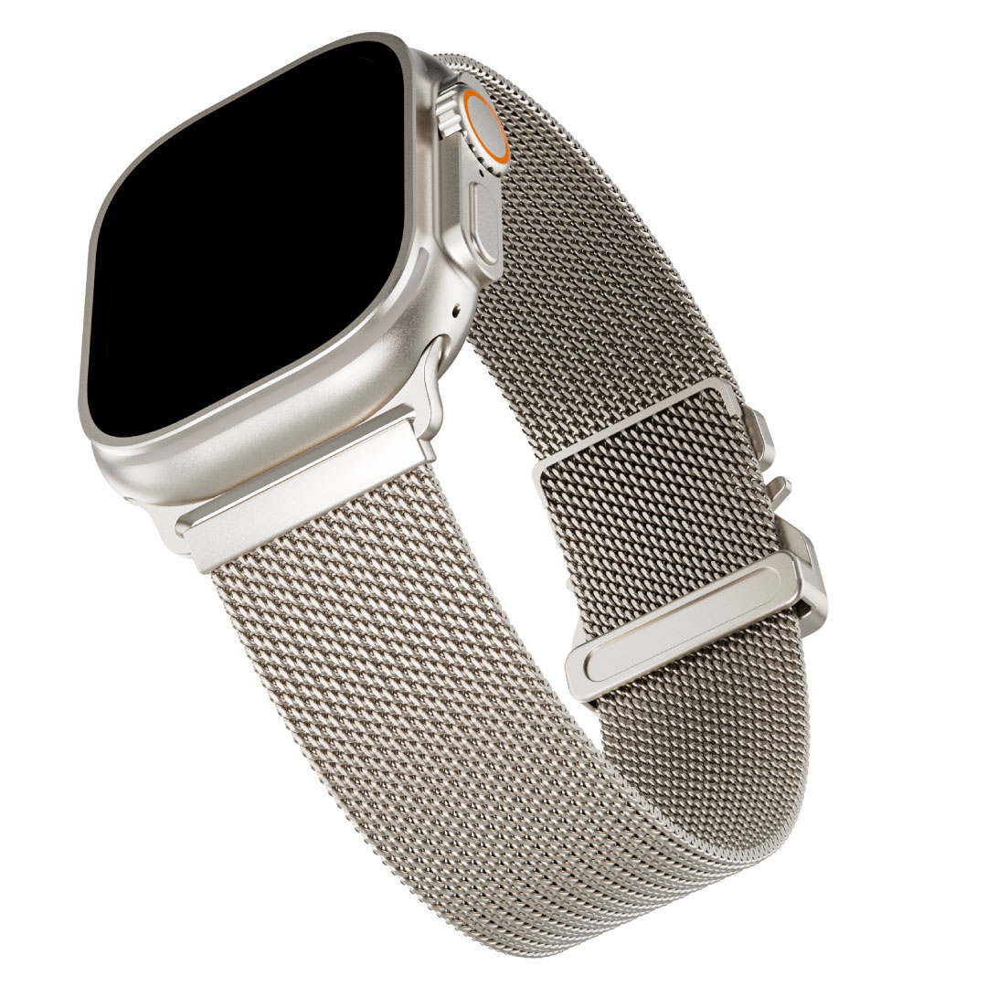 BLUPEBBLE APPLE WATCH ULTRA 3 & SERIES 11 STEELUX WATCH STRAP 4946454442MM TITANIUM BP-STEELUX-TI thumbnail 2