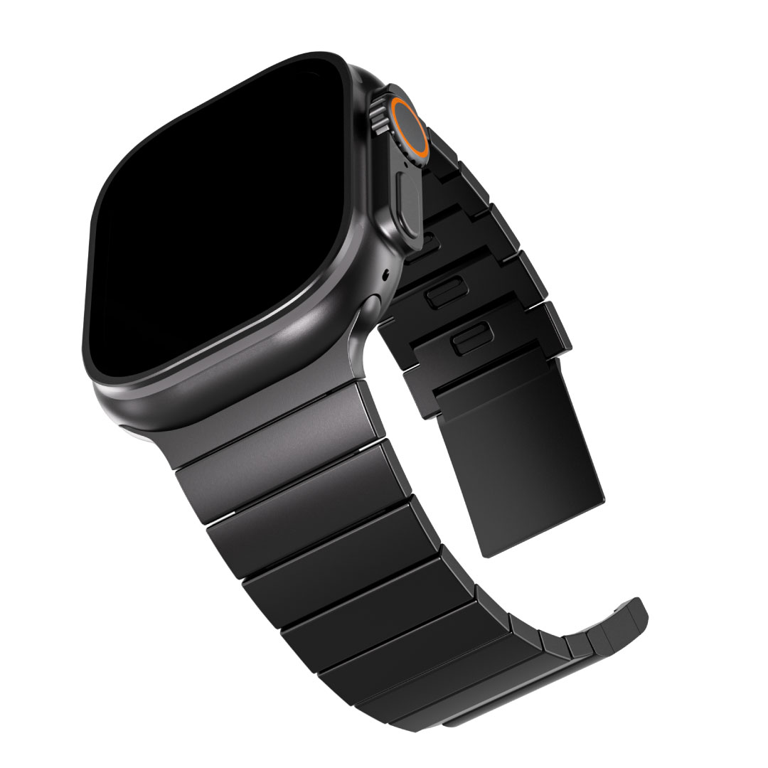BLUPEBBLE APPLE WATCH STRAP ULTRA 3 AND SERIES 11 STELLAR SERIES 49/46/45/44/42MM BLACK BP-STELLAR-BK thumbnail 2