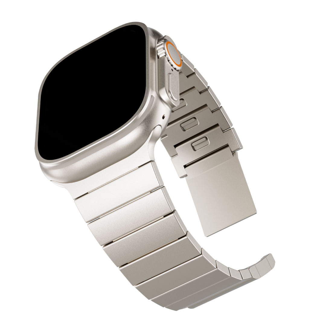 BLUPEBBLE APPLE WATCH STRAP ULTRA 3 AND SERIES 11 STELLAR SERIES 49/46/45/44/42MM TITANIUM BP-STELLAR-TI thumbnail 2