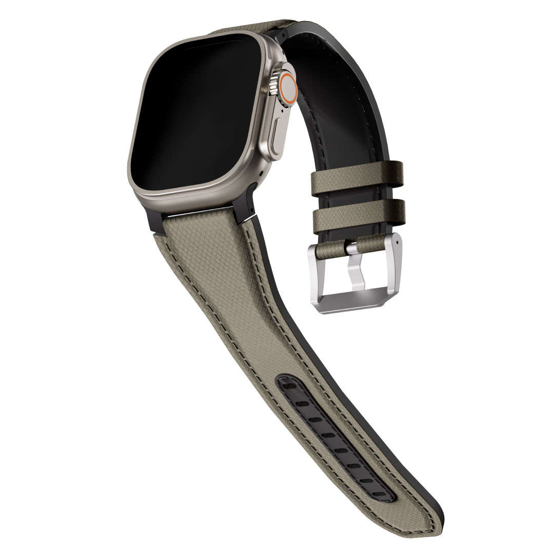 BLUPEBBLE APPLE WATCH ULTRA 3 AND SERIES 11 49 46 45 44 42MM VELLARO SERIES DARK GRAY BP-VELLARO-DG thumbnail 2