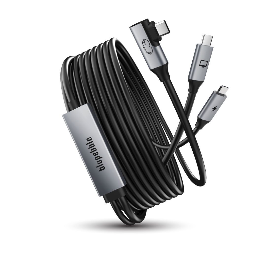 BLUPEBBLE USB-C TO USB-C 36W VR LINK CABLE 5M BLACK BP-VRLINK5M-BK thumbnail 2