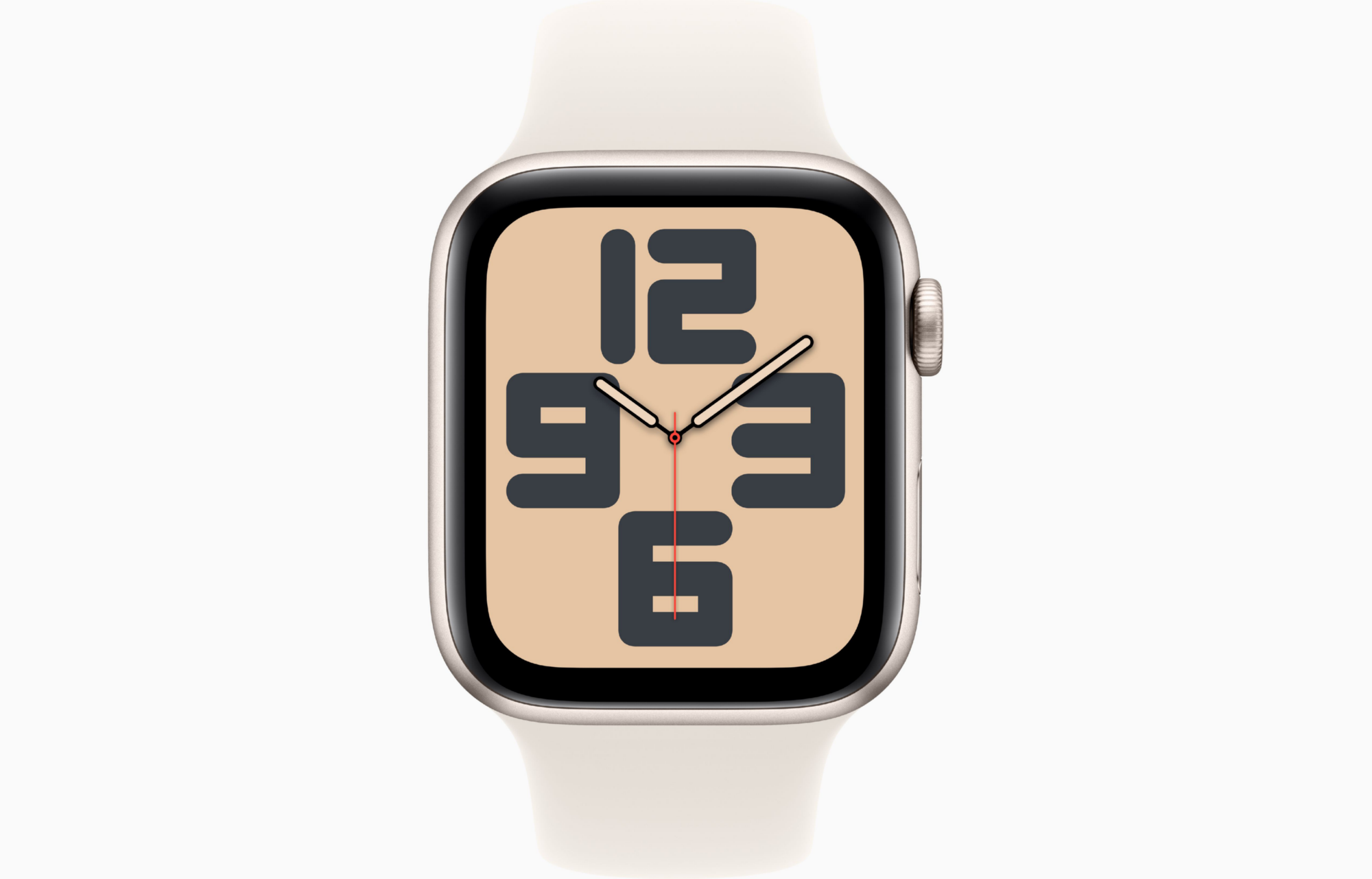 APPLE WATCH SE GPS 44MM STARLIGHT ALUMINIUM CASE WITH STARLIGHT SPORT BAND S/M MNTD3 thumbnail 2