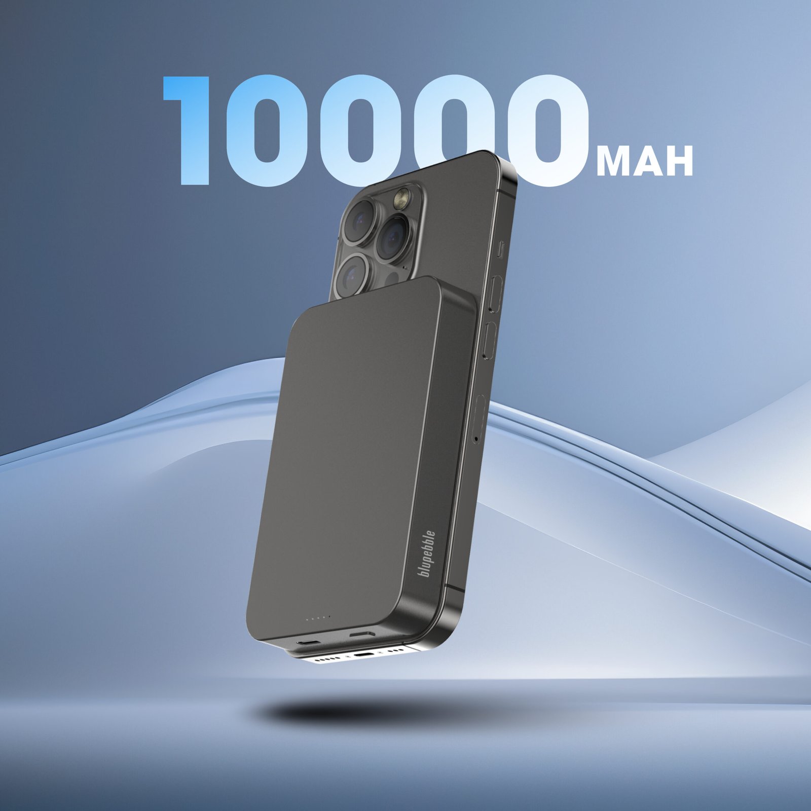 BLUPEBBLE 15W CORE POD MAX 10000MAH MAGSAFE POWER BANK GREY BP-CPMAX10000-SG thumbnail 2