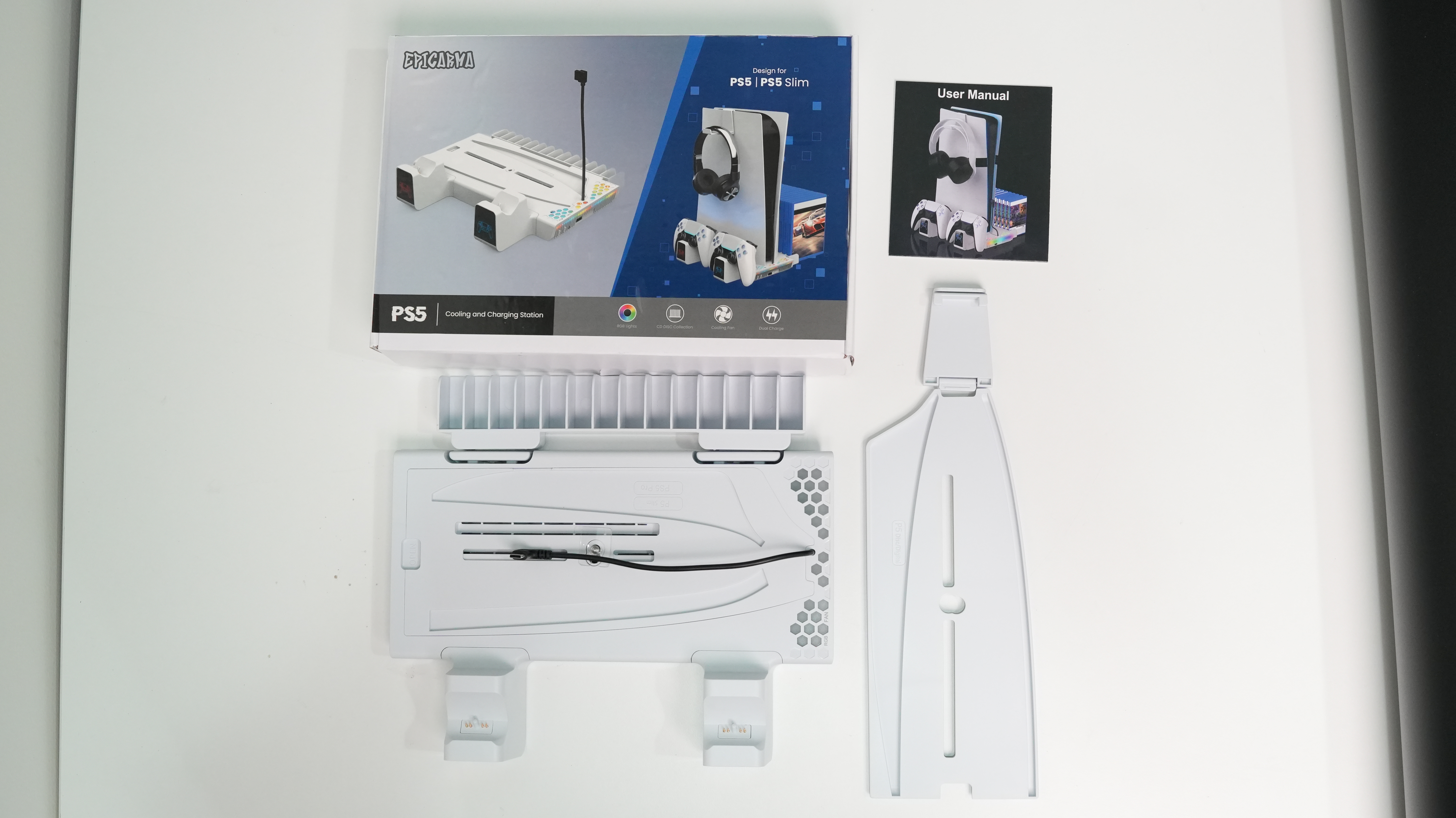 EPICARMA PS5 COOLING AND CHARGING STATION WHITE EA-DZ505-WH thumbnail 2