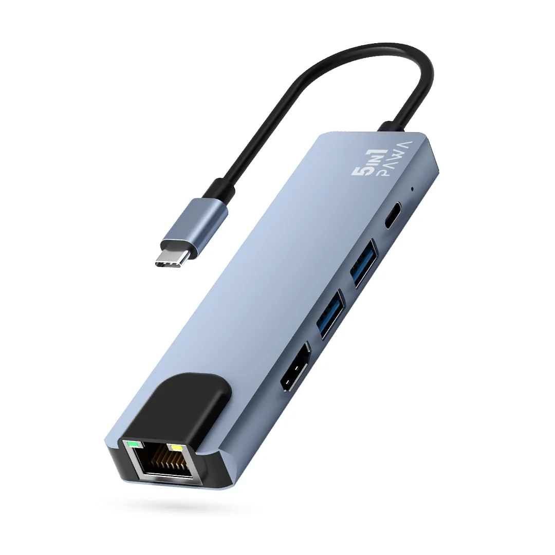 PAWA 5 IN 1 USB C WITH 4K HDMI 100W HUB PW-TCHUB514 thumbnail 2