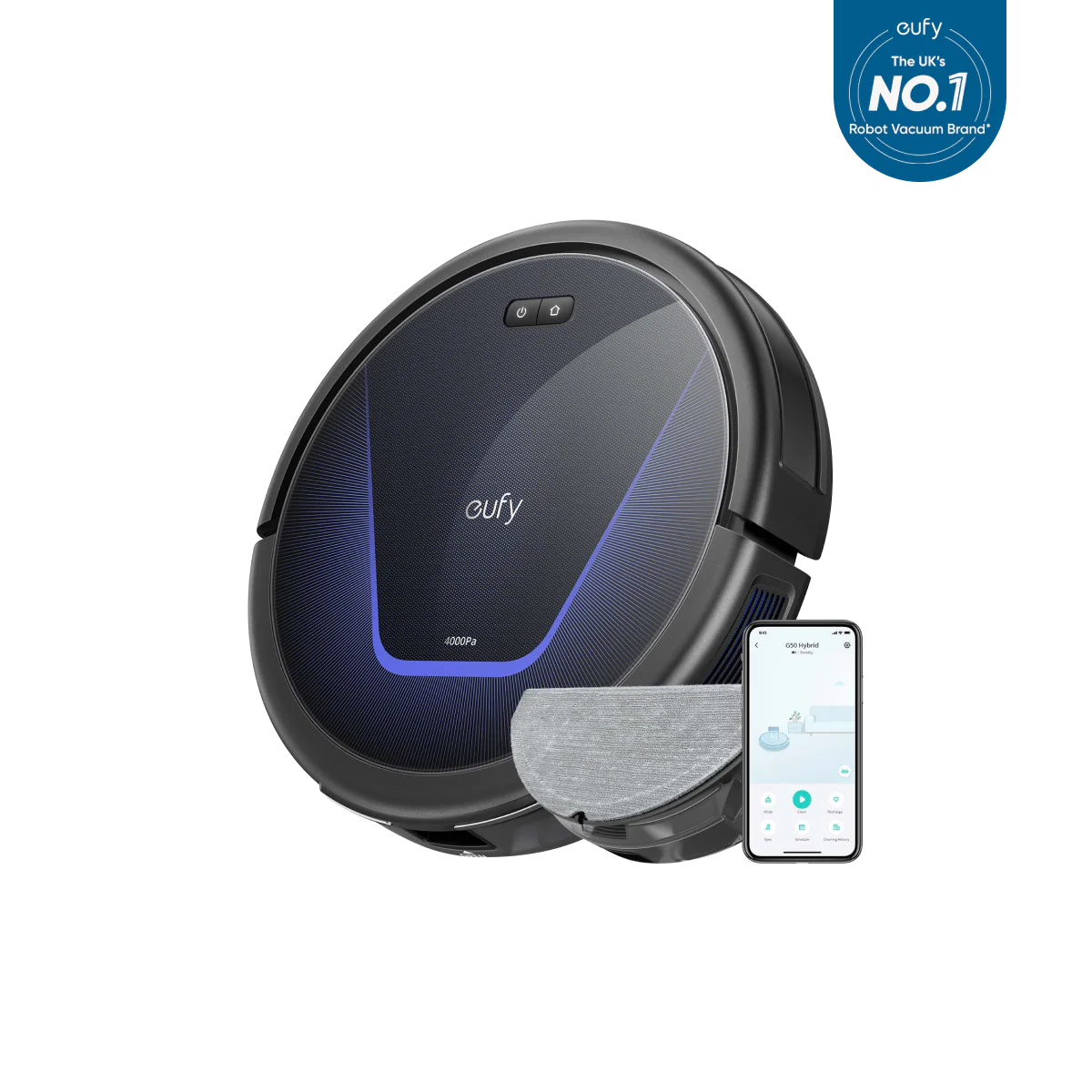 ANKER EUFY G50 HYBRID ROBOT VACUUM AND MOP BLACK T2212V11 thumbnail 2