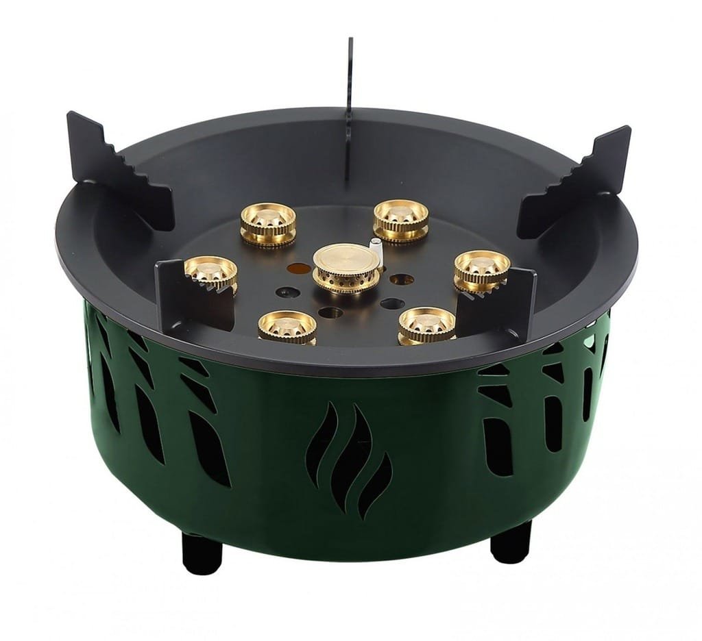 GREEN LION SEVEN BURNER CAMPING STOVE WITH STORAGE BAG GREEN GN7BCMSTOVEGN thumbnail 2