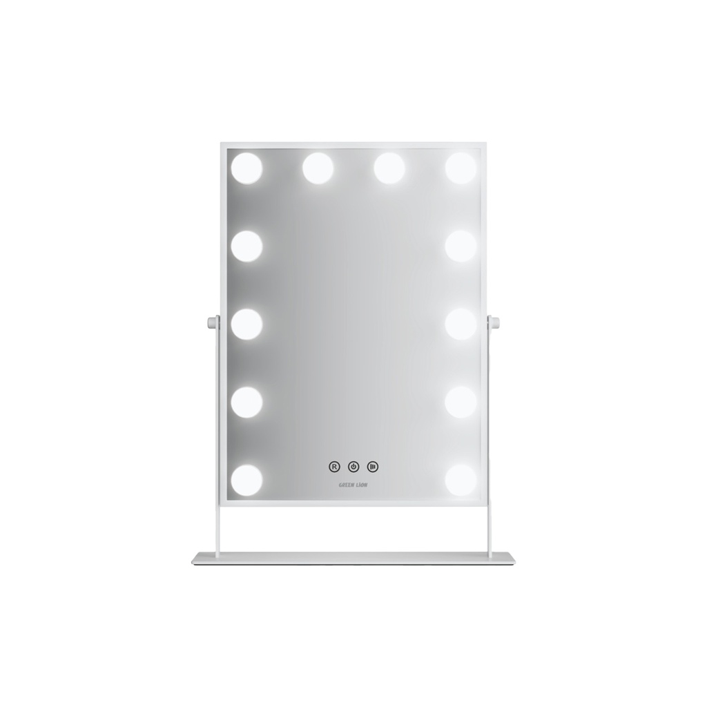 GREEN LION GLAM SHINE MAKEUP MIRROR 9 LED LIGHTS WHITE GNGLMAKE9WH thumbnail 2