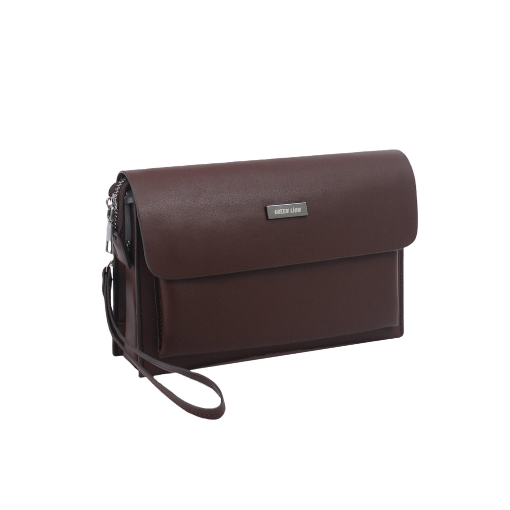 GREEN LION MARA CLUTCH BAG BROWN GNMARACBGBR thumbnail 2