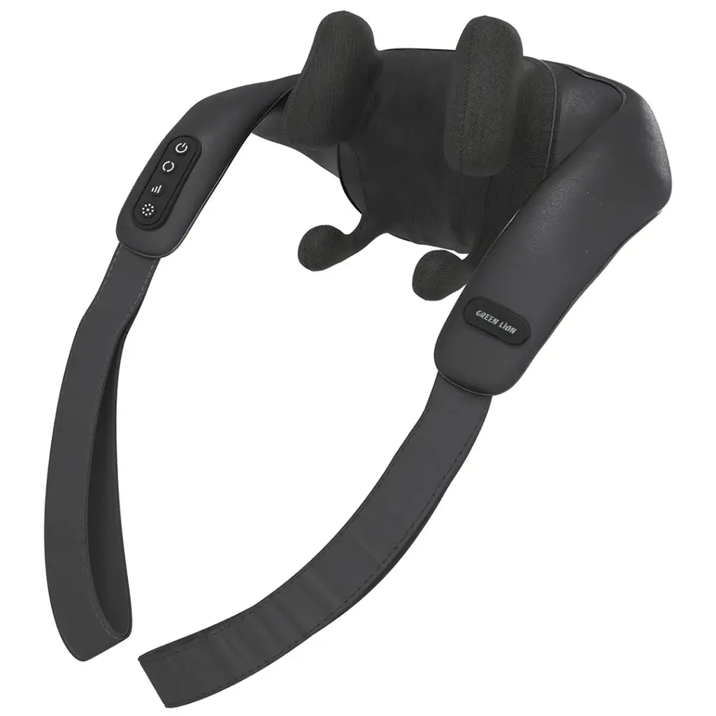 GREEN LION NECK & SHOULDER RECHARGEABLE 4D KNEADING MASSAGE BLACK GNNSHMSSRBK thumbnail 2