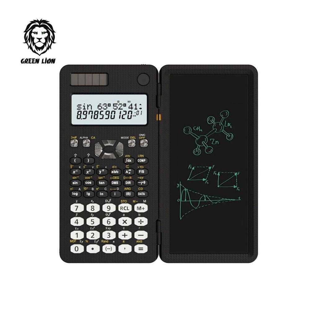 GREEN LION SCIENTIFIC CALCULATOR & WRITING PAD BLACK GNSCALWPADBK thumbnail 2