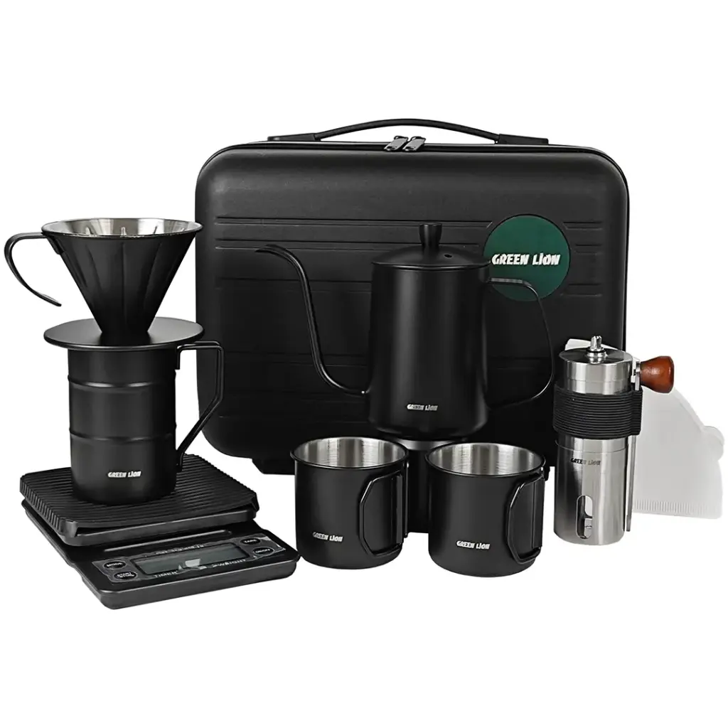 GREEN LION V-60 PRO 7 IN 1 COFFEE MAKER SET BLACK GNV60CMSPRBK thumbnail 2
