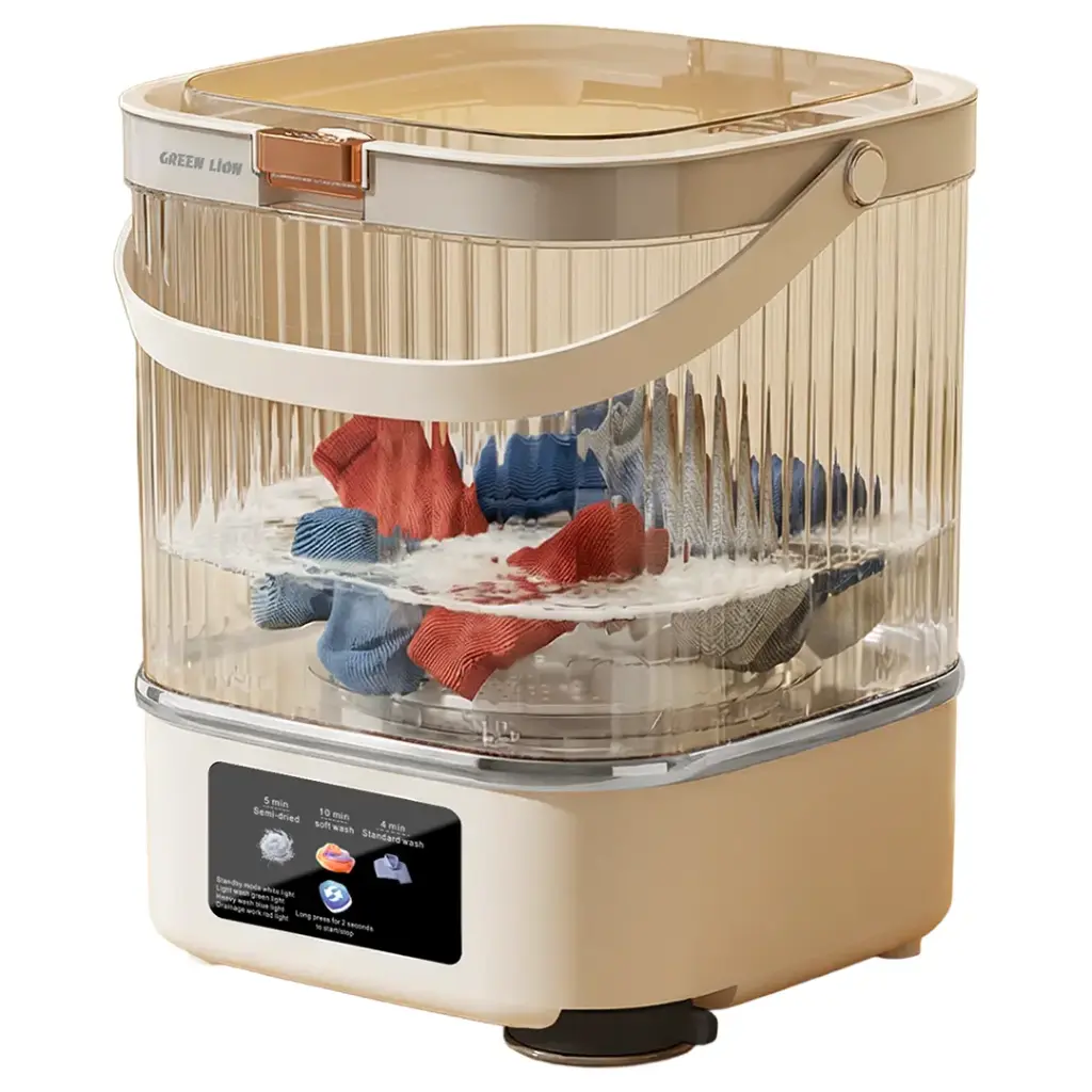 GREEN LION MINI WASH 12L PORTABLE WASHING MACHINE WHITE GNWM14PURWH thumbnail 2