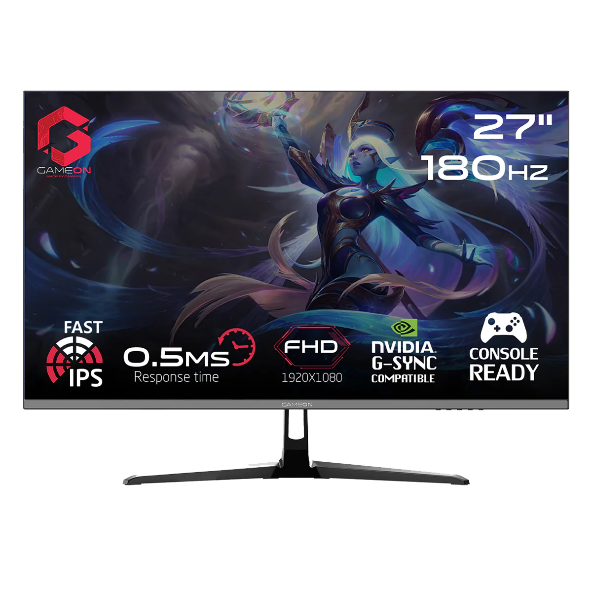 GameOn 27-Inch Gaming Monitor (FHD, 180Hz, HDMI 2.1, Model GOPS27180IPS) - Smooth and Immersive Gameplay thumbnail 2
