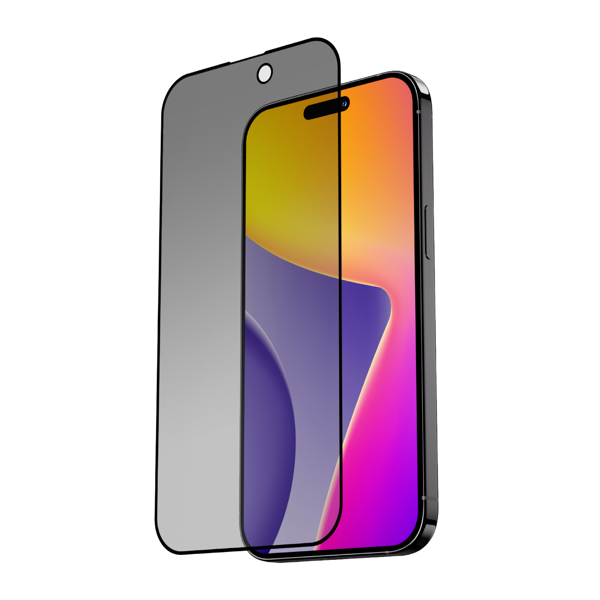 BLUPEBBLE IPHONE 15 PRO GRAPHENE ROCK SERIES GLASS SCREEN PROTECTOR PRIVACY 2.5D BP-IPGRROCK6.1PV-15PRO thumbnail 2