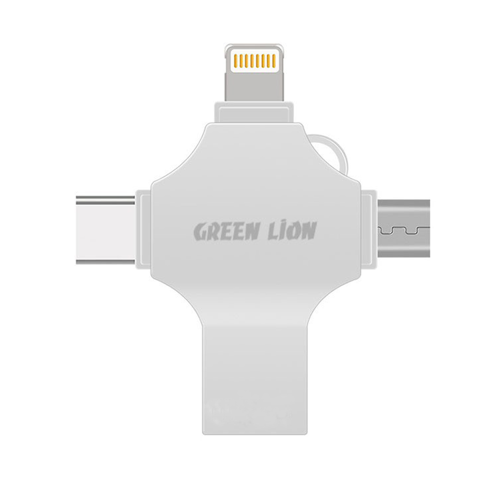 GREEN LION 4 IN 1 USB FLASH DRIVE 256GB SILVER GN4IN1USB256SL thumbnail 2