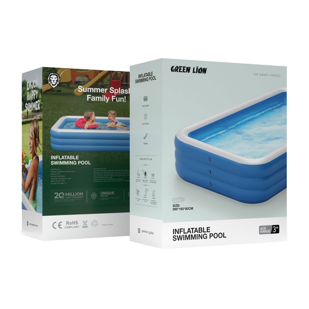 GREEN LION INFLATABLE SWIMMING POOL SMALL BLUE GNINSPOOL2BL thumbnail 2