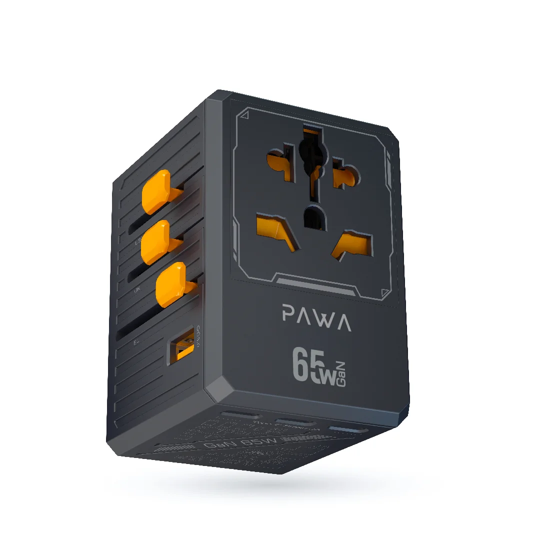 PAWA UNIVERSAL GAN 65W TRAVEL ADAPTER BLACK PW-TCUTA65W-BK thumbnail 2