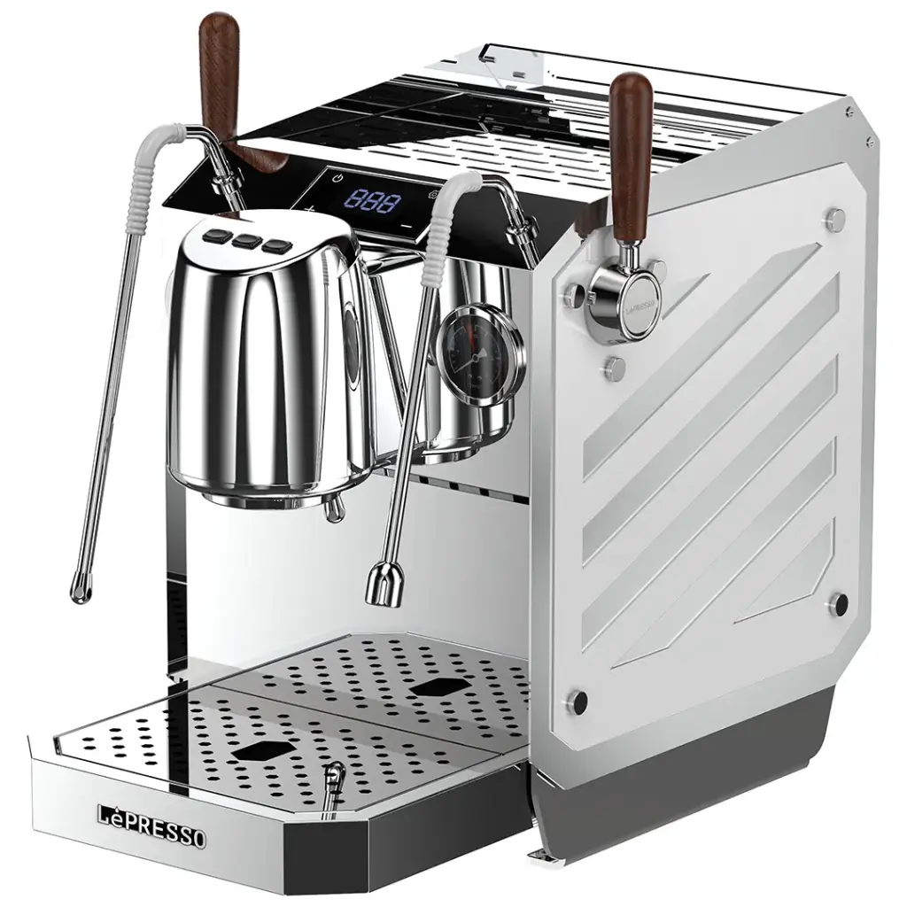 LEPRESSO CORAZZATO 9 BAR COFFEE MACHINE WITH ITALIAN ROTARY PUMP SILVER LPCFFCRP0092SL thumbnail 2