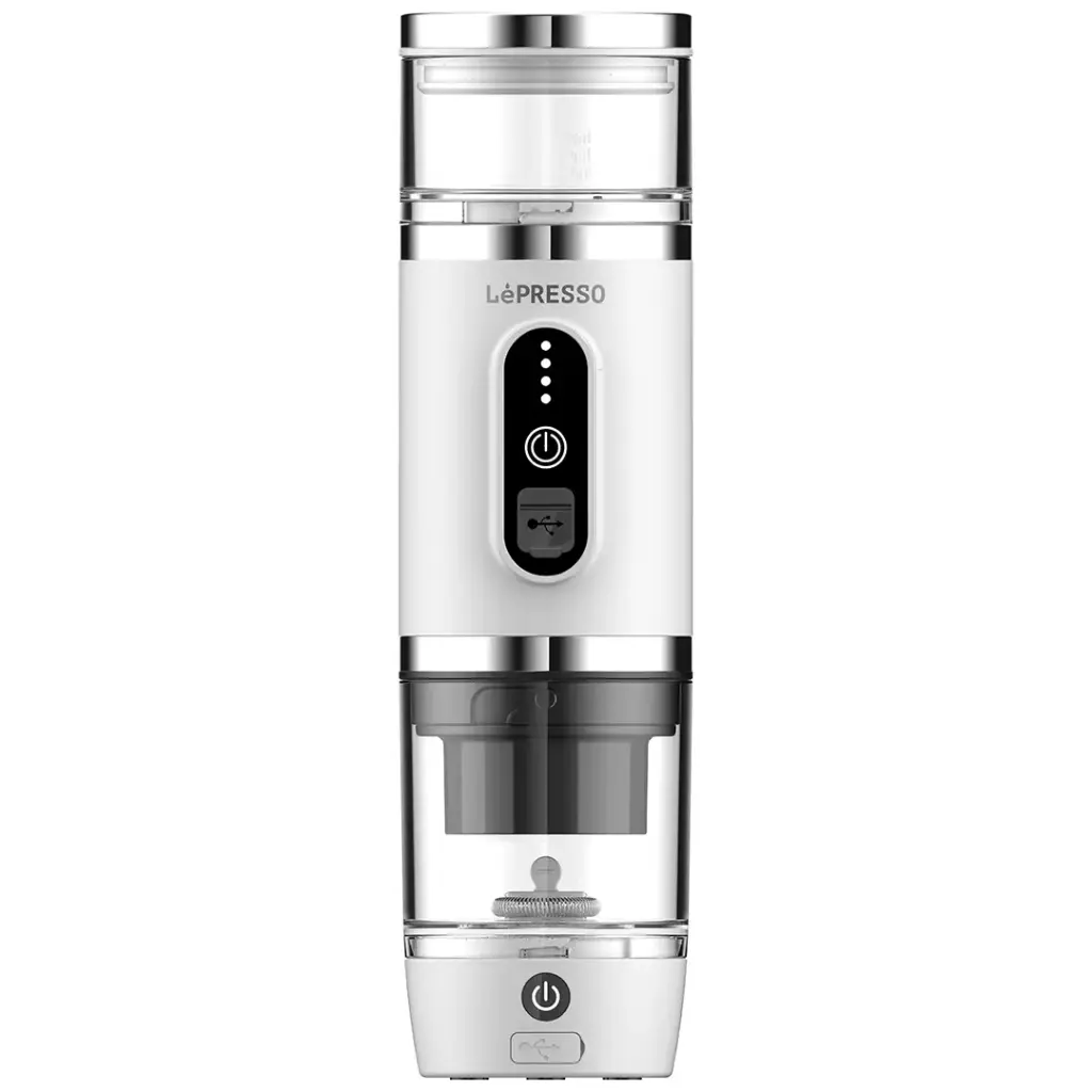 LEPRESSO 4 IN 1 PORTABLE COFFEE MACHINE WITH MILK FROTHER WHITE LPCFFM4IN1WH thumbnail 2