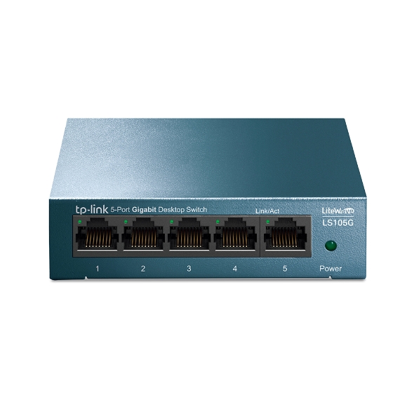 TP LINK LIGHTWAVE 5 PORT GIGABIT DESKTOP SWITCH LS105G thumbnail 2