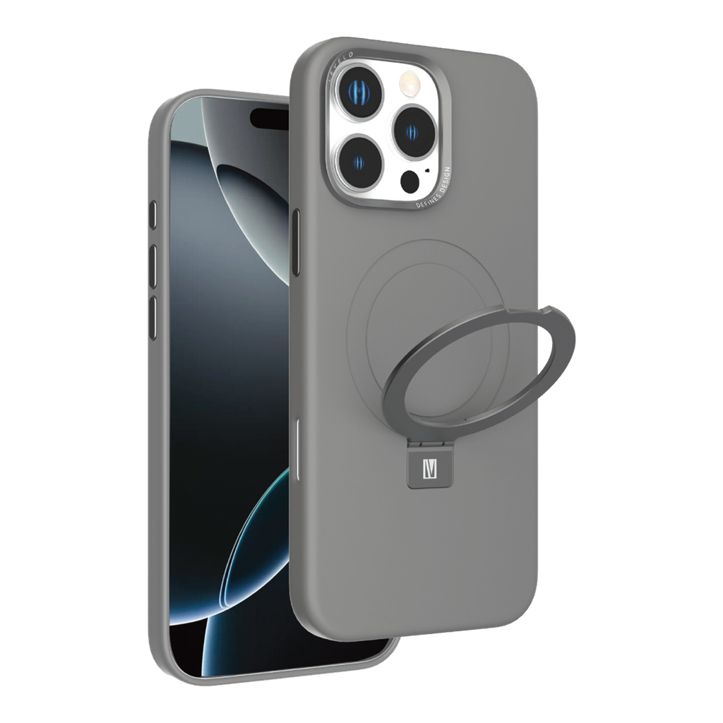 LEVELO IPHONE 16 PRO MAX IRIS PRO MAGSAFE LIQUID SILICONE CASE GRAY LVLIPSC16PMGY thumbnail 2