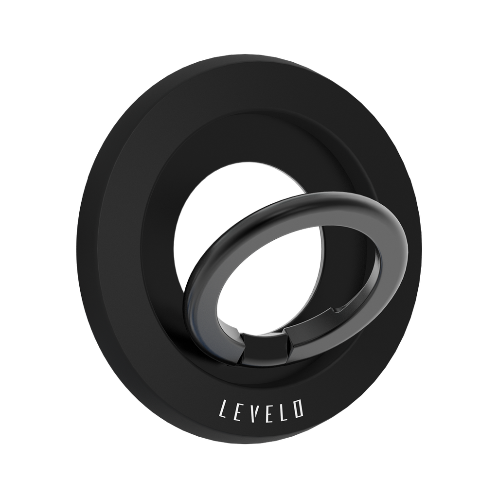 LEVELO LUCERO 2 IN 1 PHONE RING HOLDER BLACK LVLLMGHBK thumbnail 2