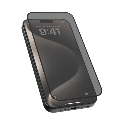 LEVELO IPHONE 15 SOFT EDGE TWICE TEMPERED SCREEN PROTECTOR PRIVACY BLACK thumbnail 2