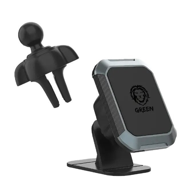 GREEN 2 IN 1 MAGNETIC CAR PHONE HOLDER BLACK thumbnail 2